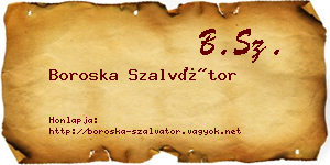 Boroska Szalvátor névjegykártya